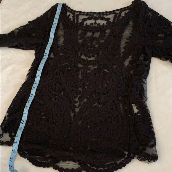 Delicate Black Lace top by EMELY size M - Picture 4 of 4